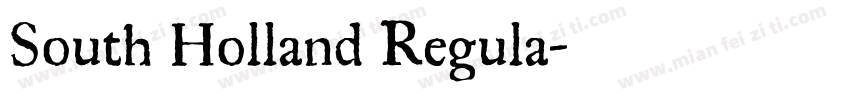 South Holland Regula字体转换